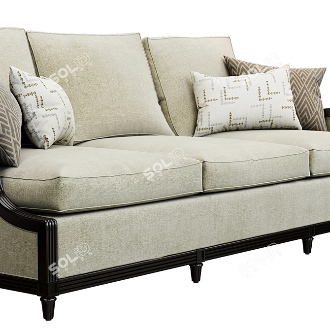 Elegant Morrissey Stuart Sofa 3D model image 2