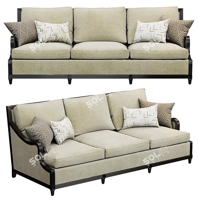 Elegant Morrissey Stuart Sofa 3D model image 4