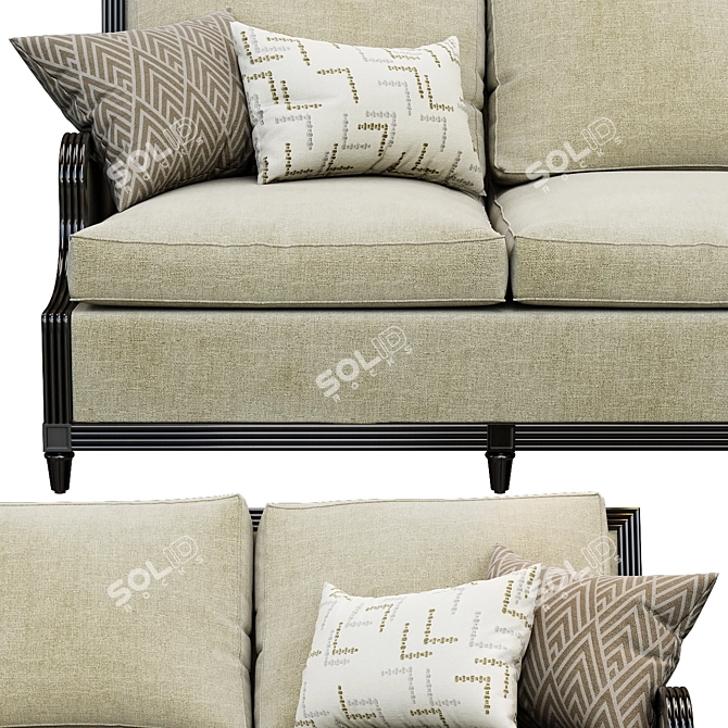 Elegant Morrissey Stuart Sofa 3D model image 5