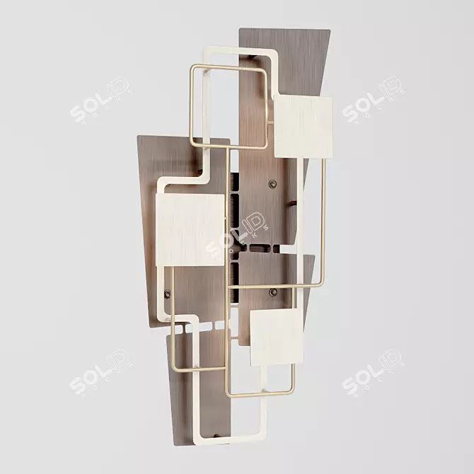 Sleek DCW Wall Light 3D model image 1