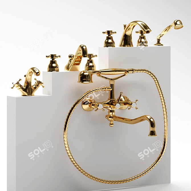 Migliore Lady Chrome Retro Sink Mixer 3D model image 6