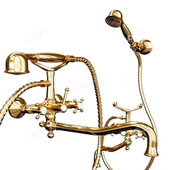 Migliore Lady Chrome Retro Sink Mixer 3D model image 9