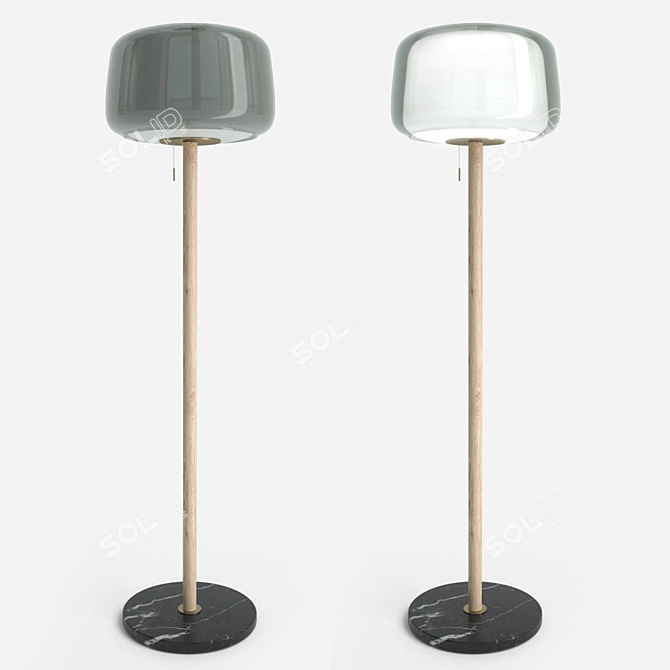 Elegant Evedal Floor Lamp 3D model image 1