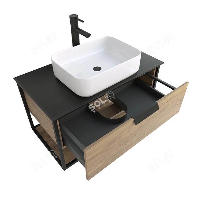 Luxury Bathroom Furniture Set "Comforty Cologne 90 3D model image 6