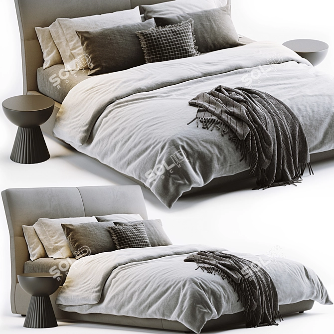 Elegant Poliform Laze Bed 3D model image 1