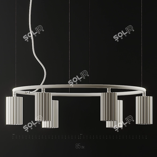 DONNA CIRCLE 60 Pendant - Elegant Ceiling Light 3D model image 1