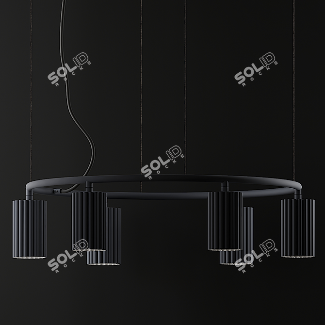 DONNA CIRCLE 60 Pendant - Elegant Ceiling Light 3D model image 2