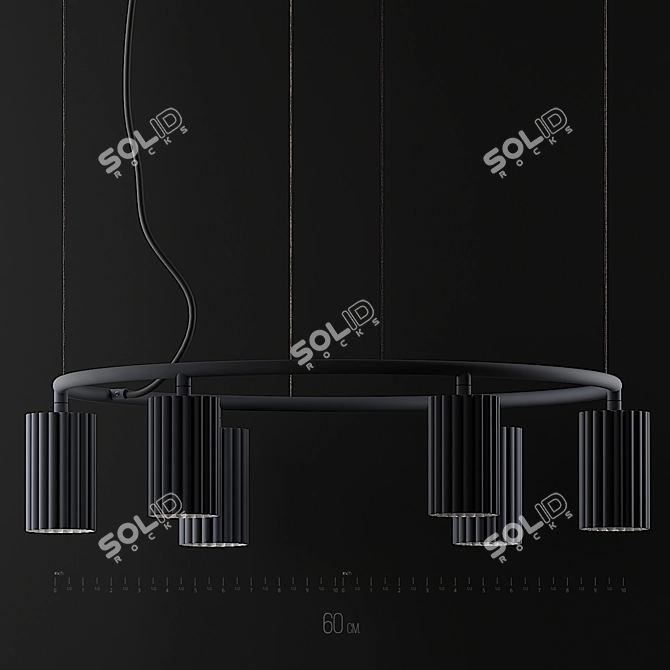 DONNA CIRCLE 60 Pendant - Elegant Ceiling Light 3D model image 6