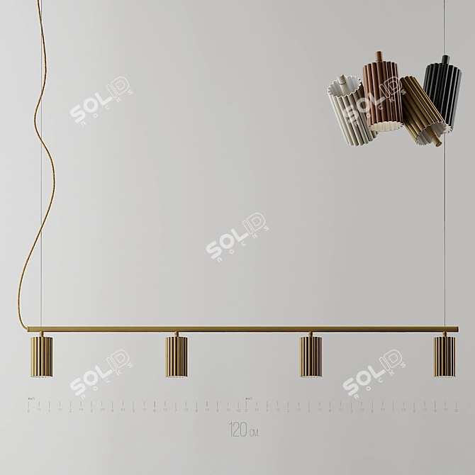 Sleek and Stylish: Donna Line 120 Pendant 3D model image 6