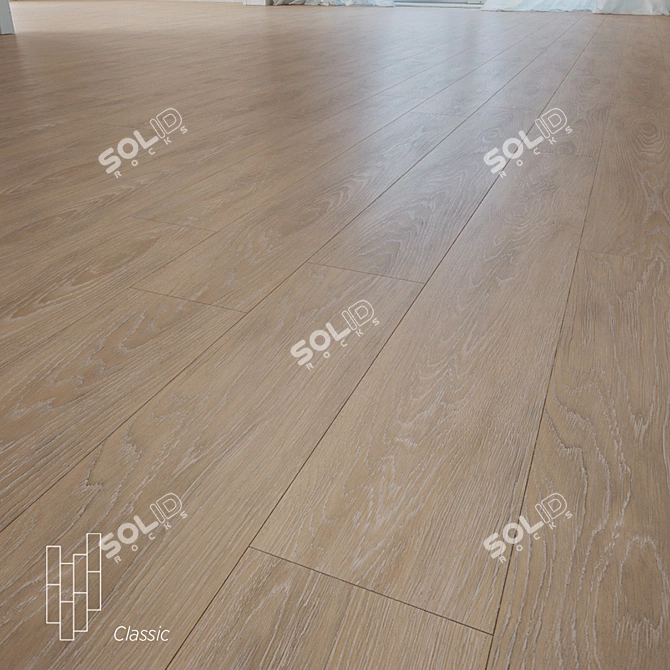 Mansonia Oak Flooring: High Quality Texture & 3D Models 3D model image 1