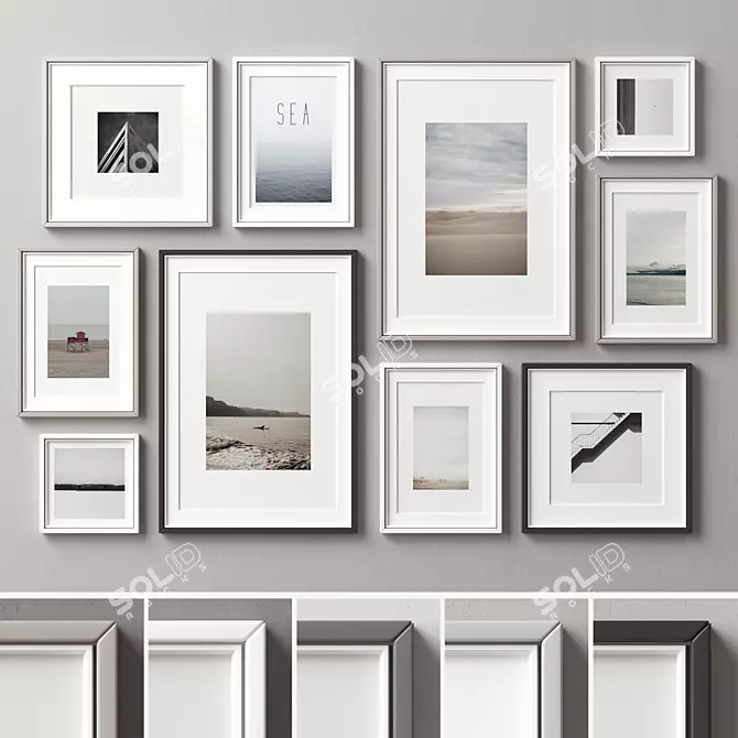 Versatile Picture Frames Set 3D model image 1