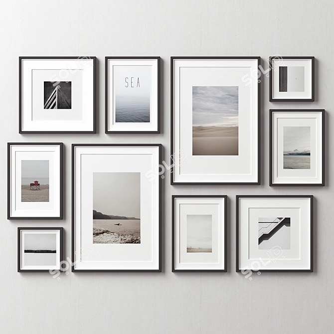 Versatile Picture Frames Set 3D model image 2