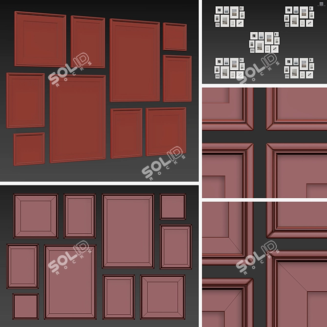 Versatile Picture Frames Set 3D model image 5