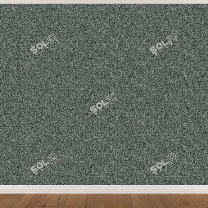 Seamless Wallpaper Set: 3 Colors 3D model image 4