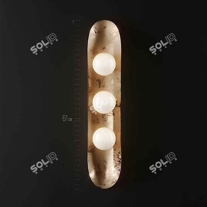 Elegant Natasha Sconce: A Trio of Radiance 3D model image 2