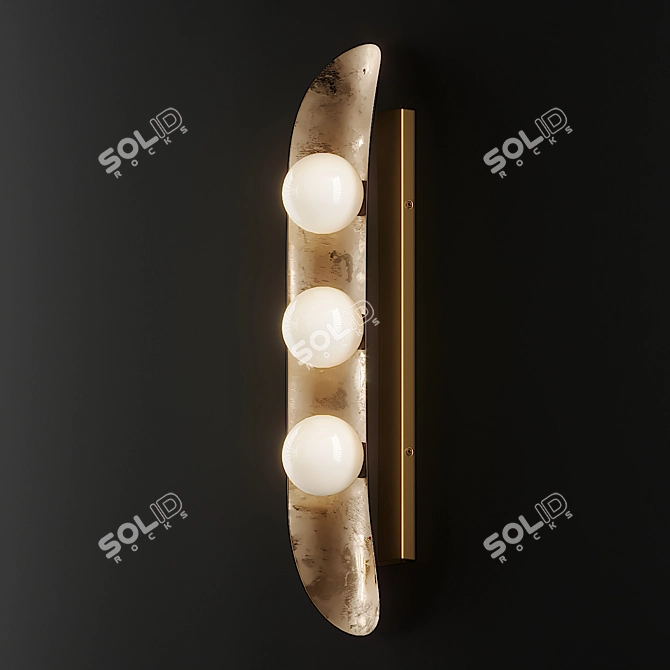 Elegant Natasha Sconce: A Trio of Radiance 3D model image 4