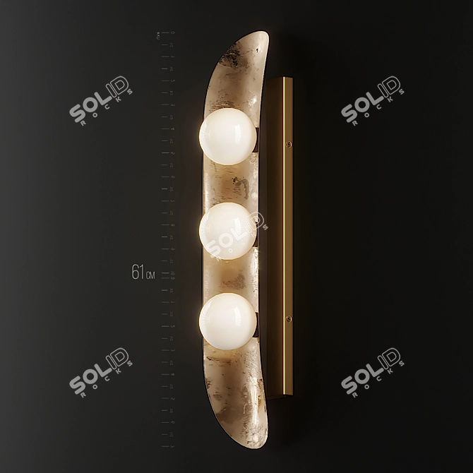 Elegant Natasha Sconce: A Trio of Radiance 3D model image 5