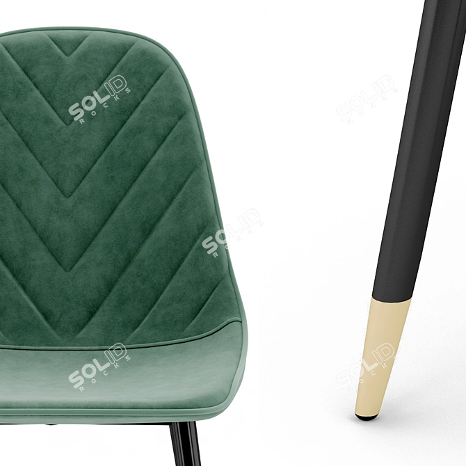 Valencia Dining Chair: Sleek and Stylish Seating 3D model image 3