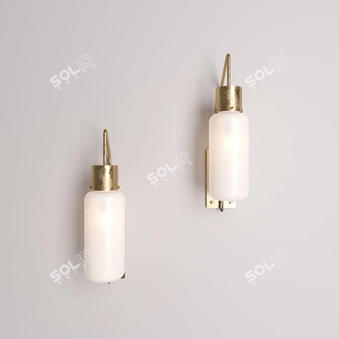 Sleek Illuminate Wall Sconce 3D model image 2