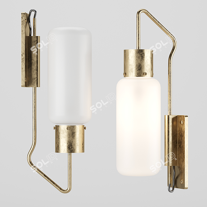 Sleek Illuminate Wall Sconce 3D model image 3