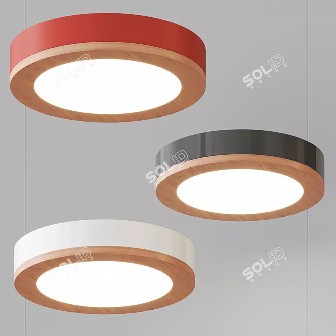 Scandi LED Ceiling Chandelier 3D model image 1