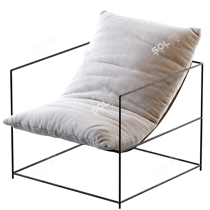 Elegant Sierra Chair: 36"W + 36"D + 30"H 3D model image 3