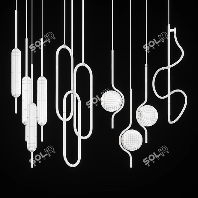  Stylish Pendant Lights Collection 3D model image 3