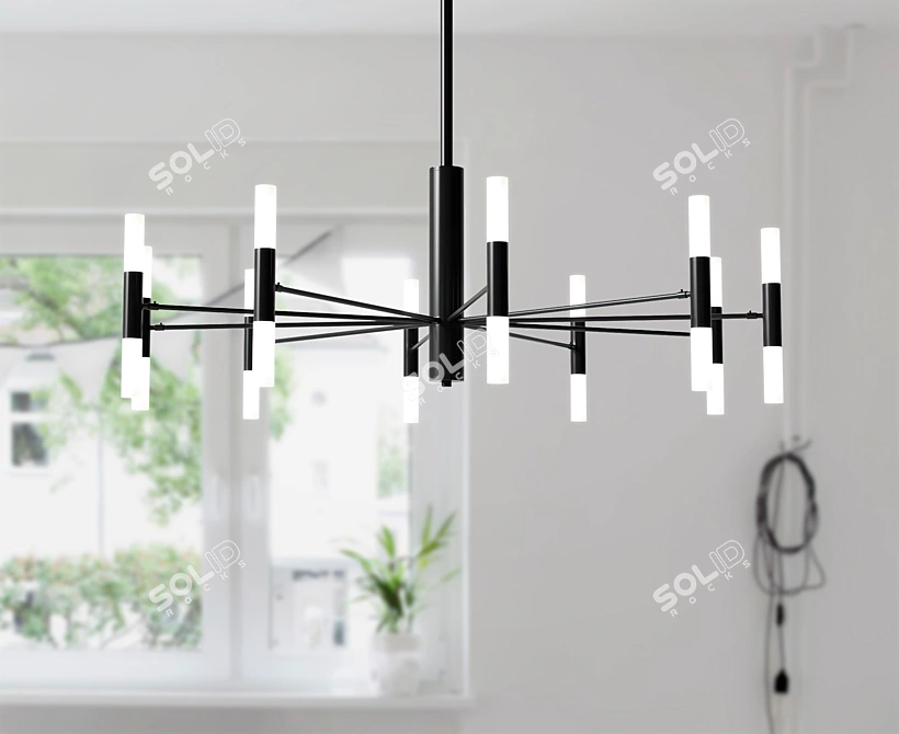Elegant Grace 1132 (OM) Chandelier 3D model image 2