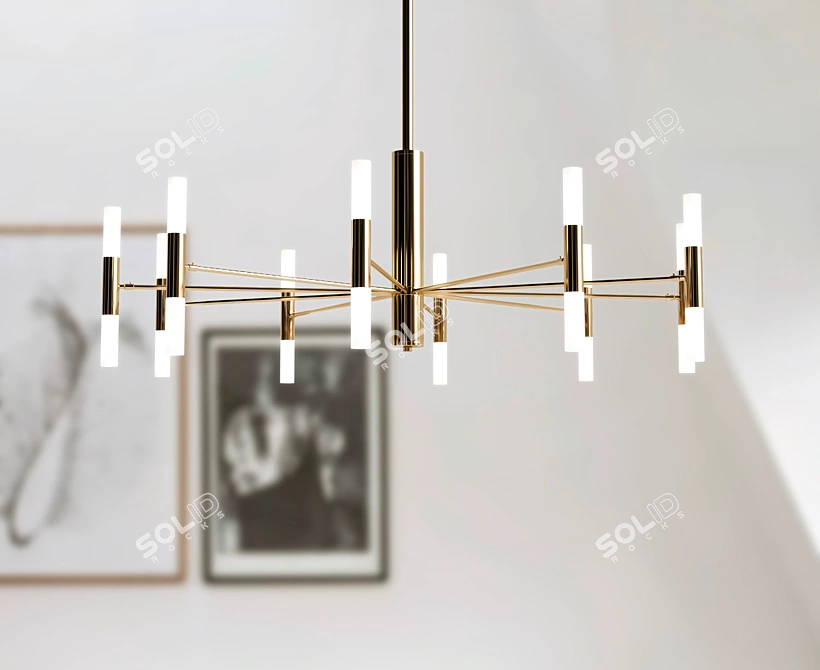 Elegant Grace 1132 (OM) Chandelier 3D model image 3