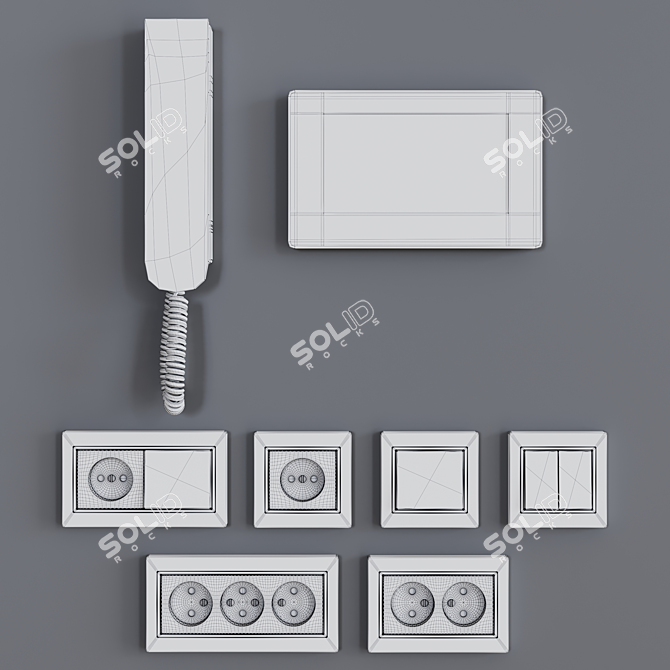 Hallway Video Intercom System 3D model image 3