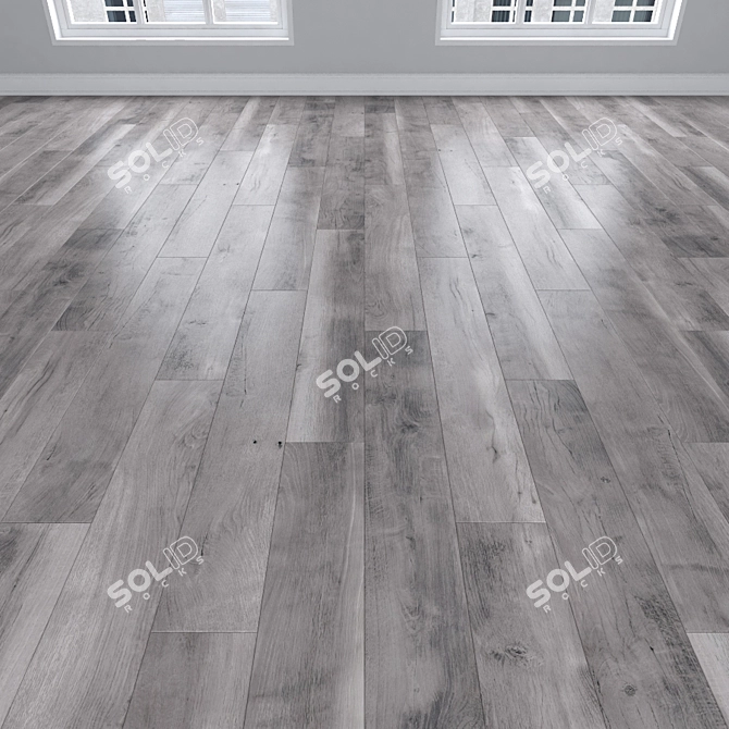 Parquet Oak: Herringbone, Linear, Chevron 3D model image 2