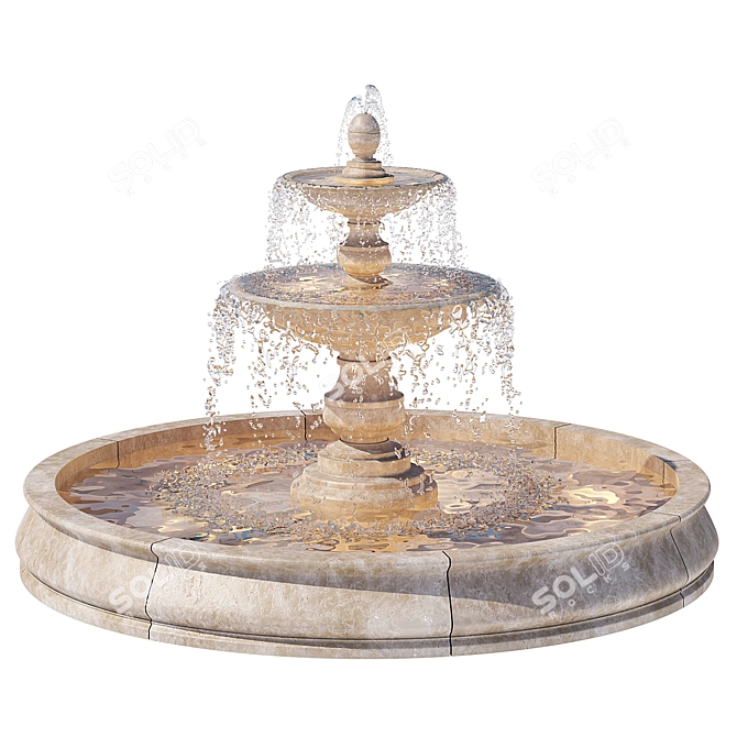 Flowing Elegance: Fountain12 3D model image 2