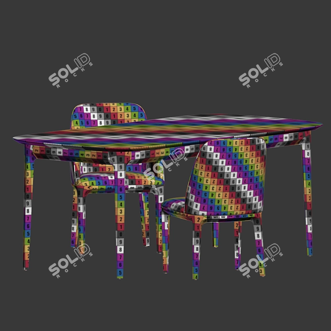 Furman Play Dining Set 3D model image 4