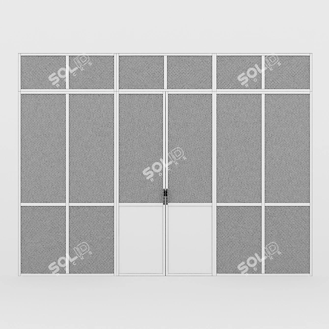 Sleek Aluminum Door - Vray & Corona Compatible 3D model image 5