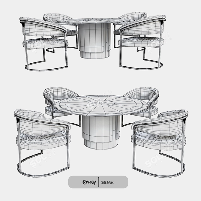 Amos Visionaire: Stylish and Functional Table 3D model image 3