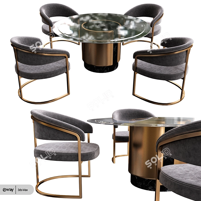 Amos Visionaire: Stylish and Functional Table 3D model image 4