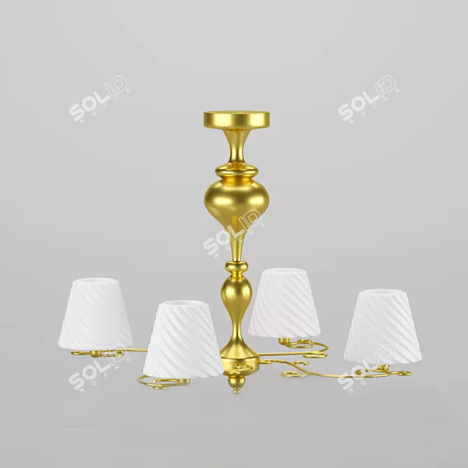 Elegant Crystal Chandelier 2408 3D model image 1