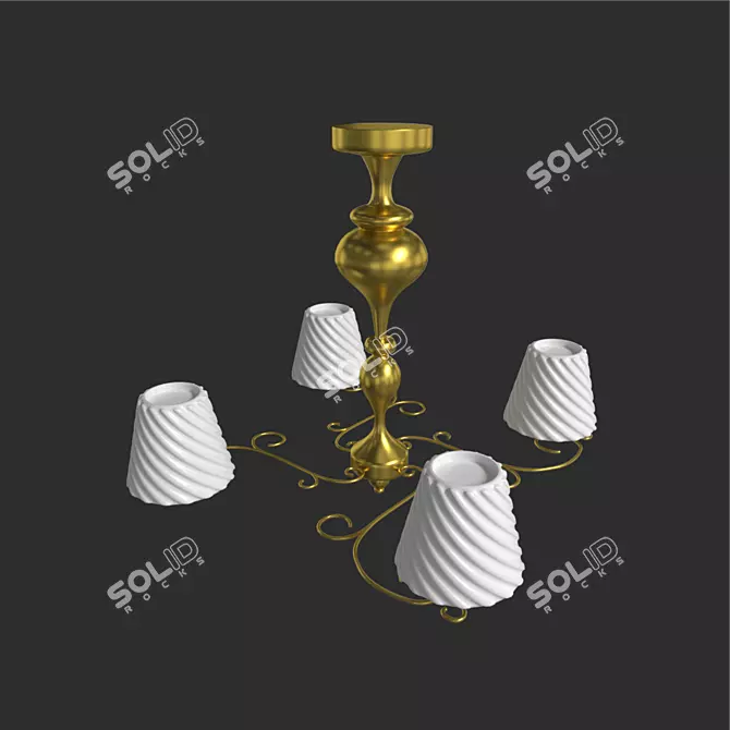 Elegant Crystal Chandelier 2408 3D model image 3