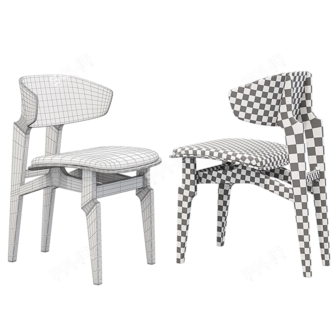 Sleek Basilisk Chair | Modern Bison Table 3D model image 4