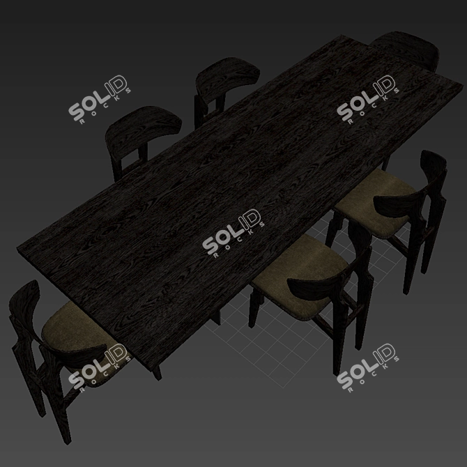 Sleek Basilisk Chair | Modern Bison Table 3D model image 5
