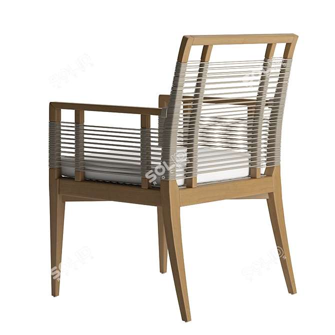 Elegant Amalfi Outdoor Armchair 3D model image 4