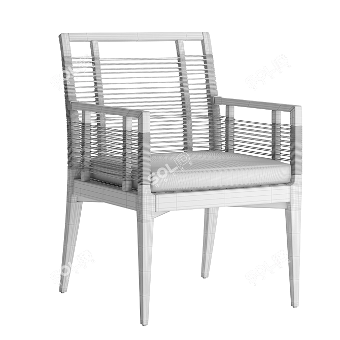 Elegant Amalfi Outdoor Armchair 3D model image 5
