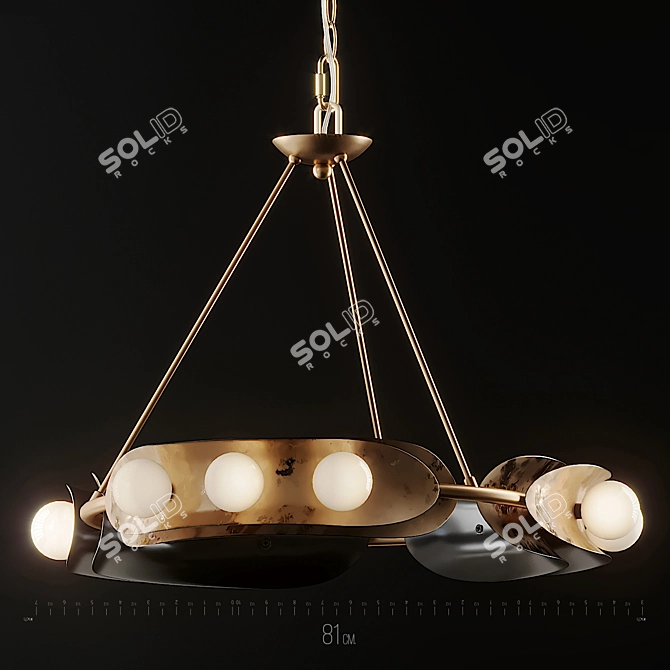 Elegant Marilyn Chandelier 3D model image 1