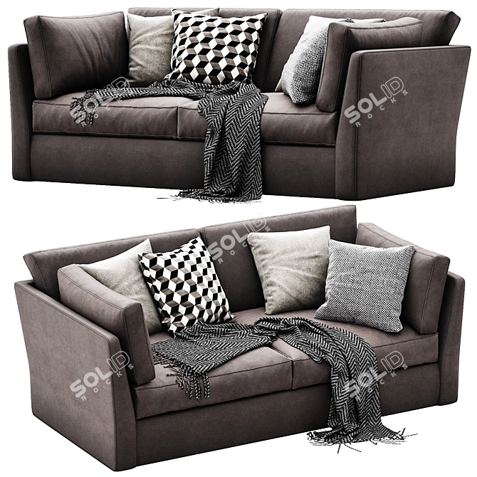 Elegant Meridiani Queen Leather - Luxury Sofa 3D model image 3