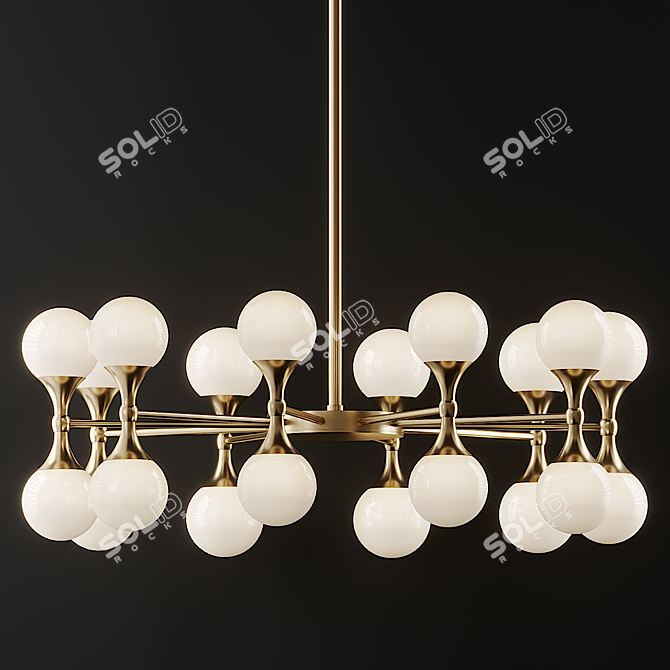 Elegant Abernathy Chandelier: Illuminate Your Space 3D model image 5