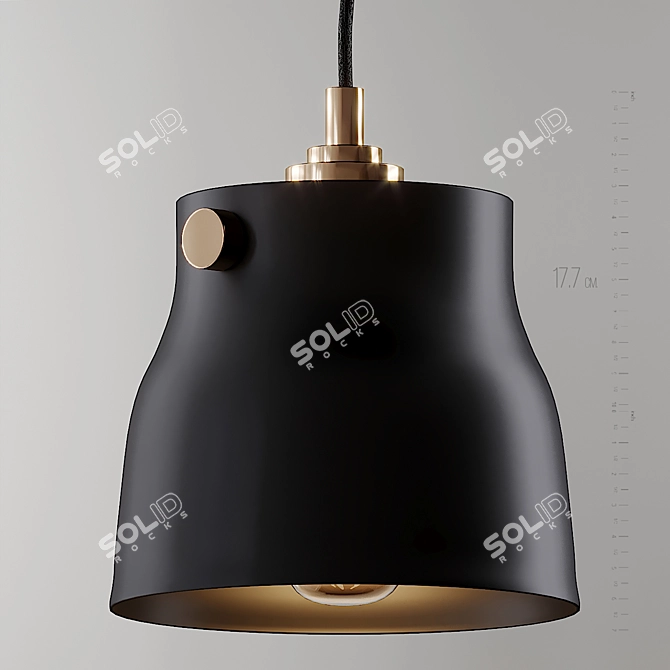 Euro Industrial Mini Pendant: Modern Elegance at Its Best 3D model image 1
