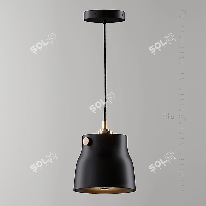 Euro Industrial Mini Pendant: Modern Elegance at Its Best 3D model image 3