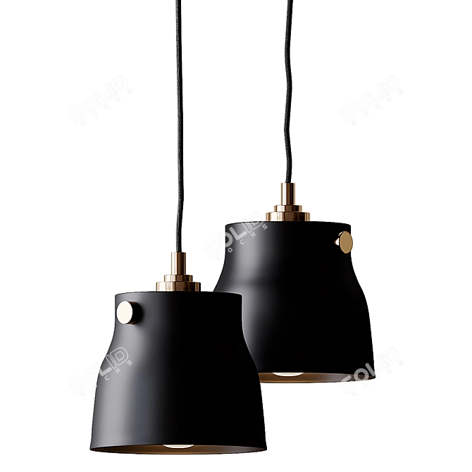 Euro Industrial Mini Pendant: Modern Elegance at Its Best 3D model image 6