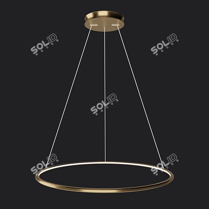 Glowing Ring Lights 3D model image 1