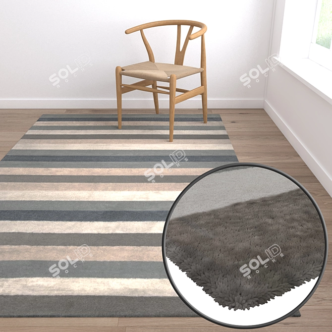 Luxury Carpet Set: High-Quality Textures and Various Options 3D model image 5